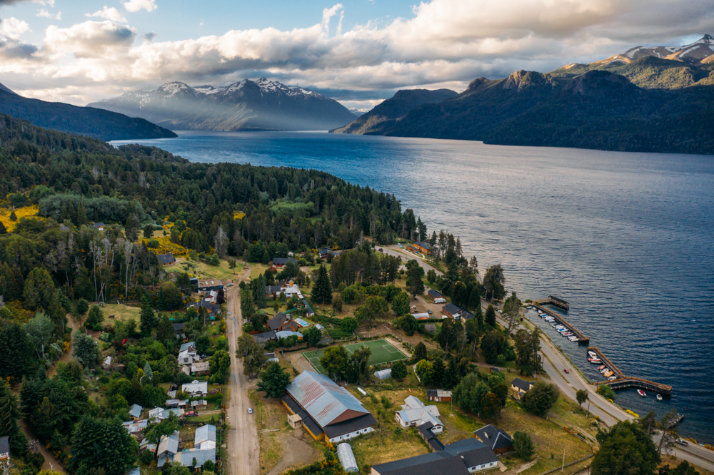 Imagen aérea de Villa Traful