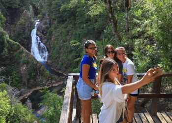 Cascada chachin, san martin de los andes